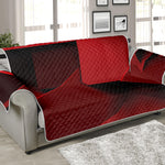 Red Geometric Print Sofa Protector