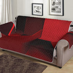 Red Geometric Print Sofa Protector