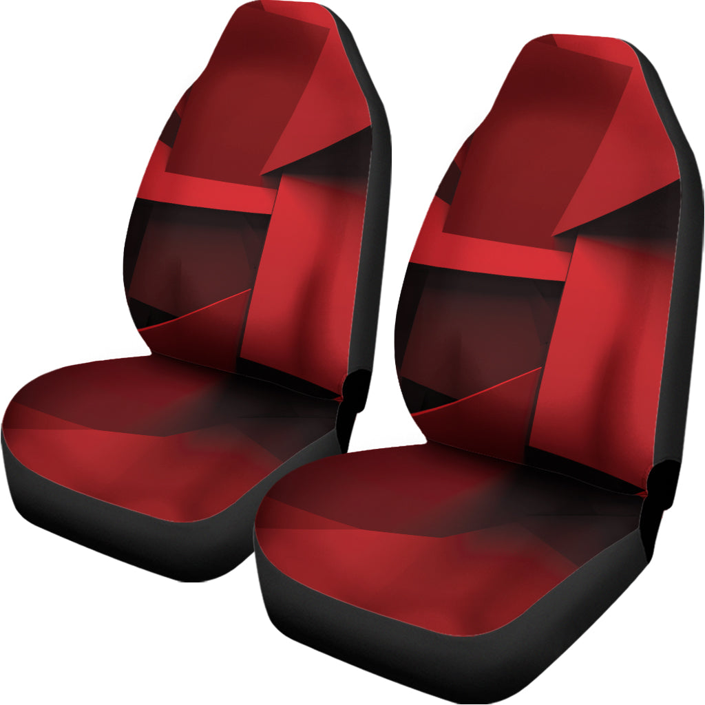 Red Geometric Print Universal Fit Car Seat Covers