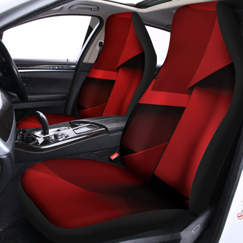 Red Geometric Print Universal Fit Car Seat Covers