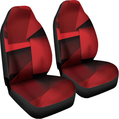 Red Geometric Print Universal Fit Car Seat Covers