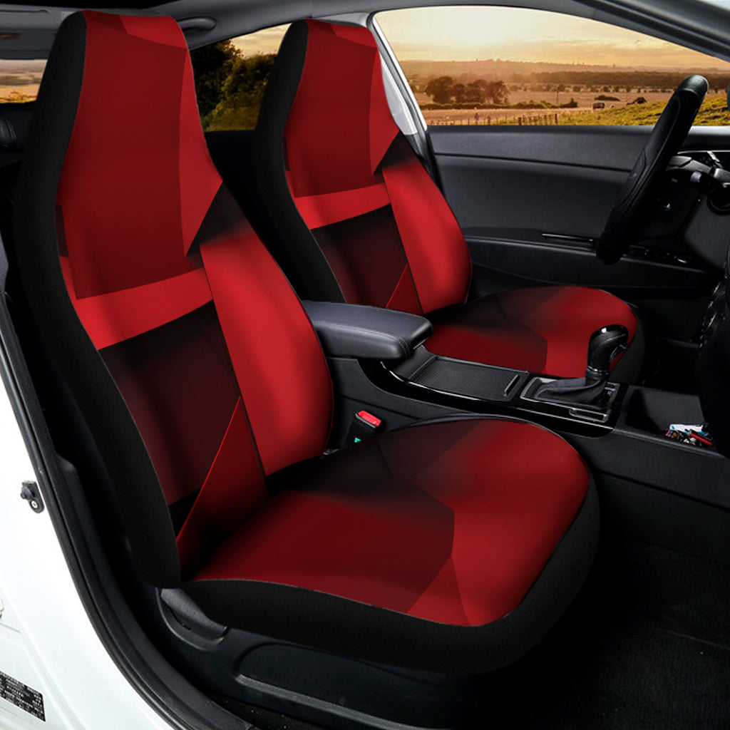Red Geometric Print Universal Fit Car Seat Covers