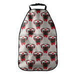 Red Glasses Pug Pattern Print Car Seat Organizers