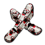 Red Glasses Pug Pattern Print Muay Thai Shin Guard