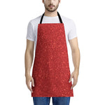 Red Glitter Artwork Print (NOT Real Glitter) Apron