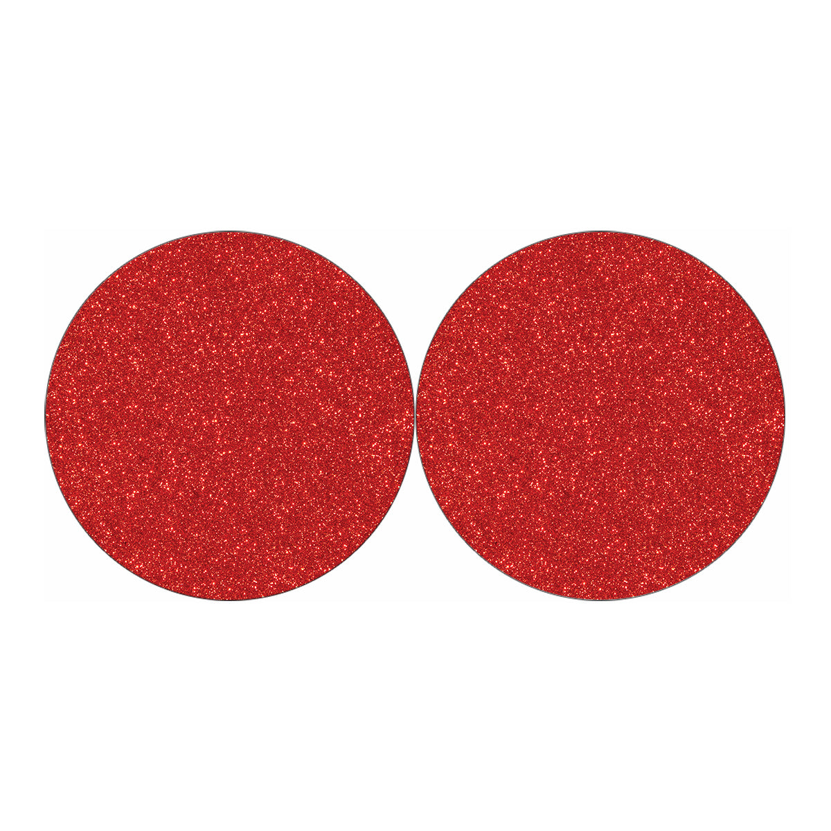 Red Glitter Artwork Print (NOT Real Glitter) Car Coasters