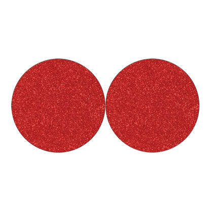 Red Glitter Artwork Print (NOT Real Glitter) Car Coasters