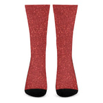 Red Glitter Artwork Print (NOT Real Glitter) Crew Socks