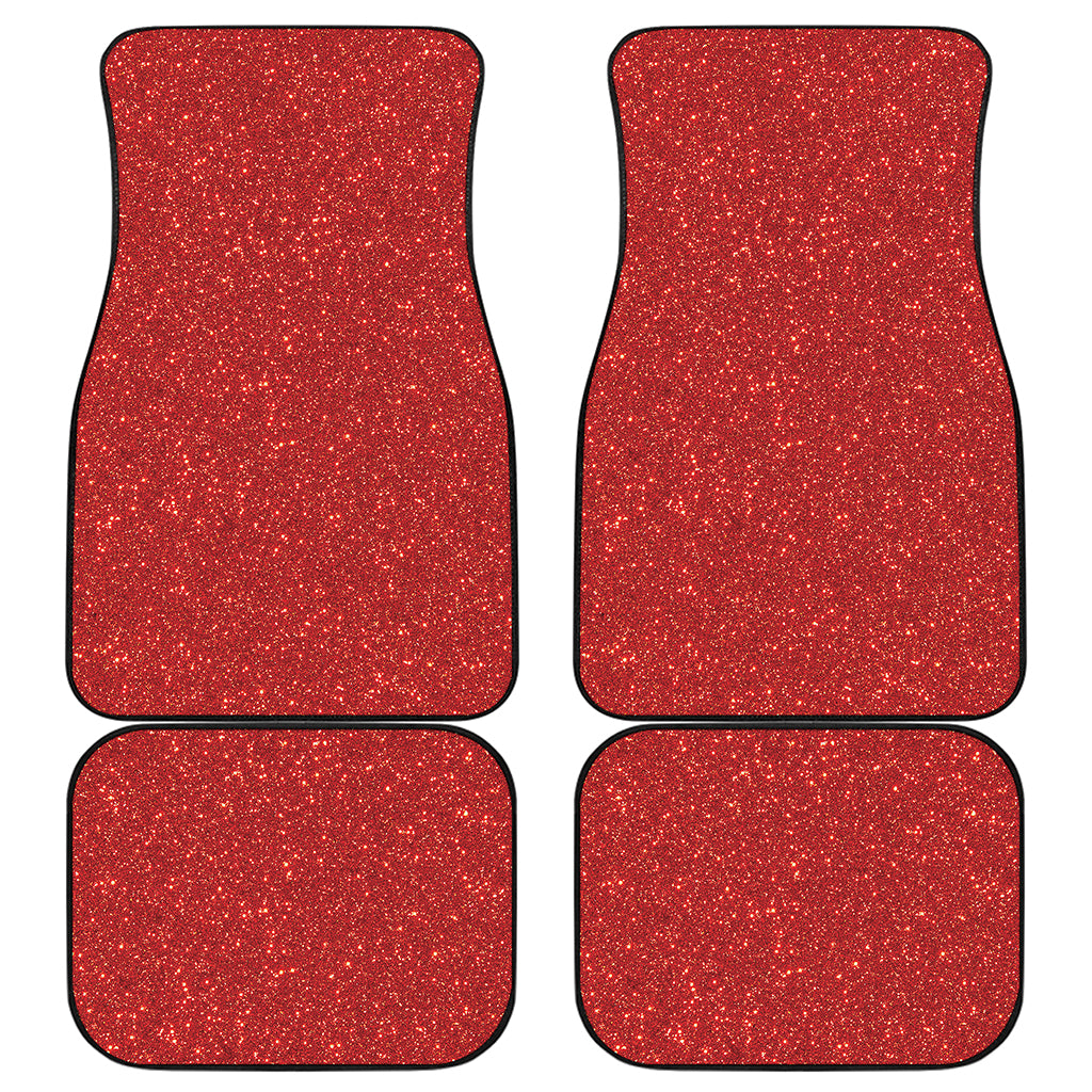 Red Glitter Artwork Print (NOT Real Glitter) Front and Back Car Floor Mats