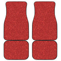 Red (NOT Real) Glitter Print Front and Back Car Floor Mats