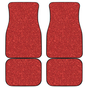 Red Glitter Artwork Print (NOT Real Glitter) Front and Back Car Floor Mats