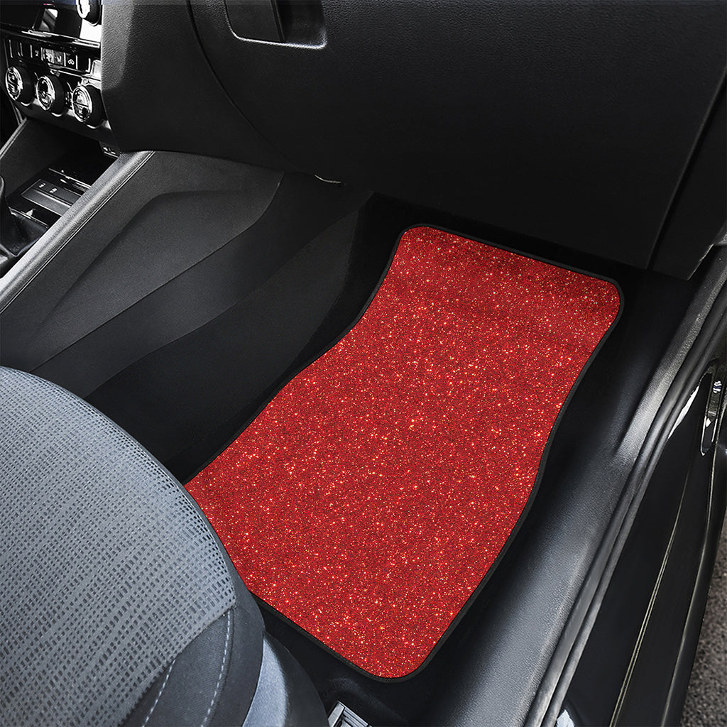 Red Glitter Artwork Print (NOT Real Glitter) Front and Back Car Floor Mats