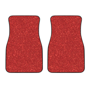 Red Glitter Artwork Print (NOT Real Glitter) Front Car Floor Mats