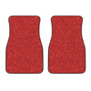 Red Glitter Artwork Print (NOT Real Glitter) Front Car Floor Mats