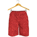 Red (NOT Real) Glitter Print Men's Shorts