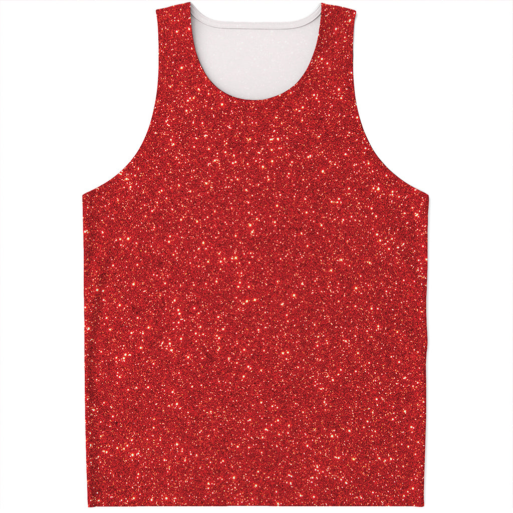 Red Glitter Artwork Print (NOT Real Glitter) Men's Tank Top