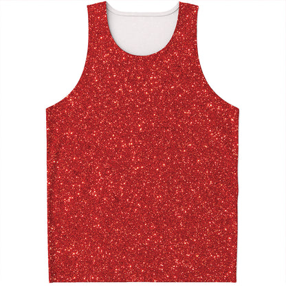 Red Glitter Artwork Print (NOT Real Glitter) Men's Tank Top