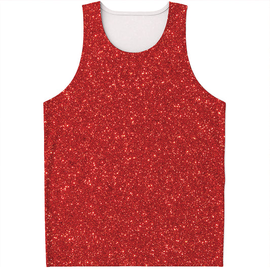 Red Glitter Artwork Print (NOT Real Glitter) Men's Tank Top