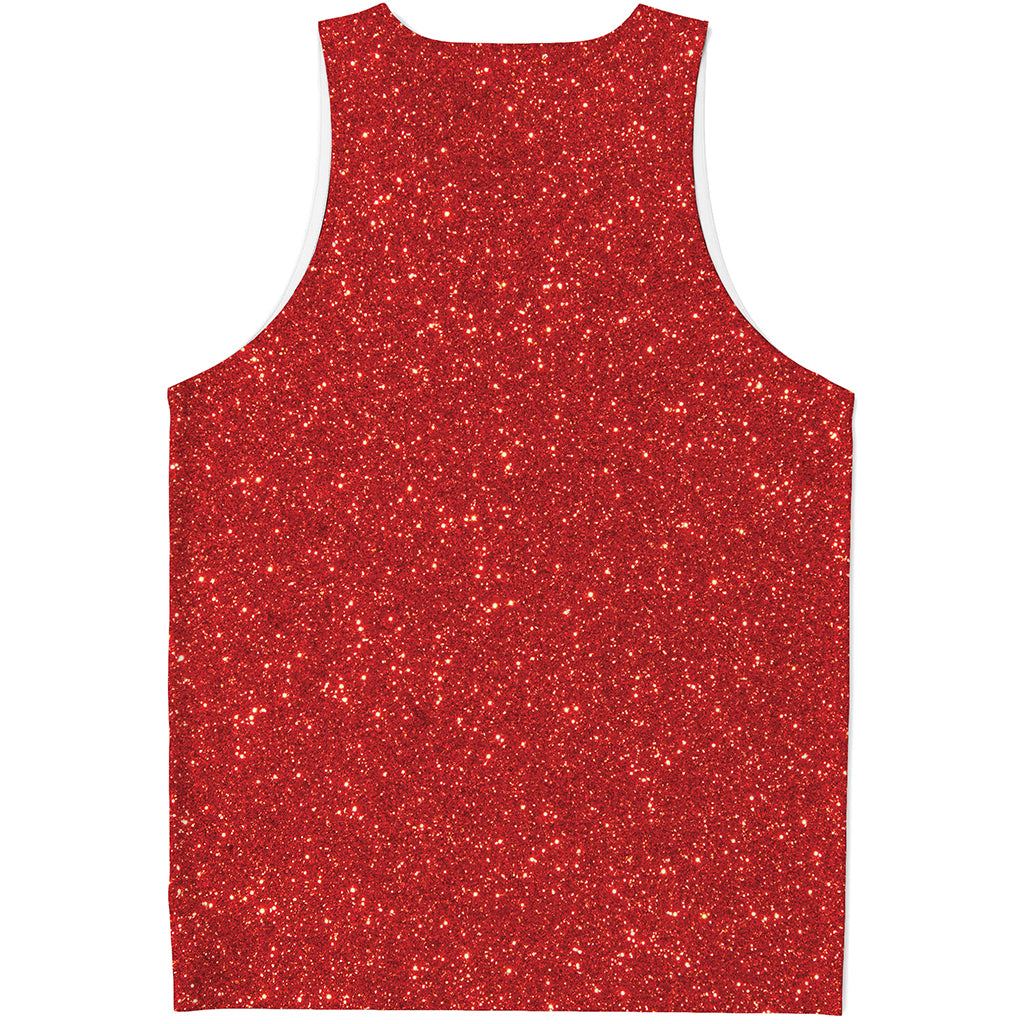 Red Glitter Artwork Print (NOT Real Glitter) Men's Tank Top