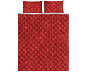 Red Glitter Artwork Print (NOT Real Glitter) Quilt Bed Set
