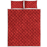 Red Glitter Artwork Print (NOT Real Glitter) Quilt Bed Set