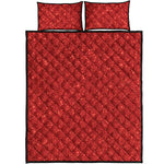 Red Glitter Artwork Print (NOT Real Glitter) Quilt Bed Set