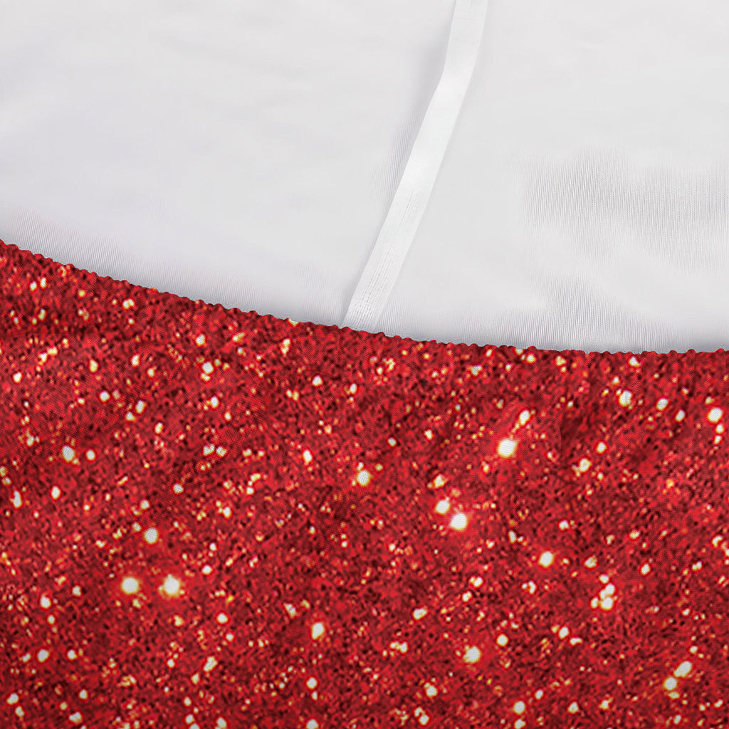 Red Glitter Artwork Print (NOT Real Glitter) Sofa Cover
