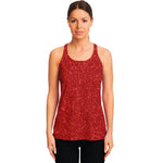 Red Glitter Artwork Print (NOT Real Glitter) Women's Racerback Tank Top