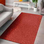 Red Glitter Texture Print Area Rug