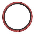 Red Glitter Texture Print Car Steering Wheel Cover