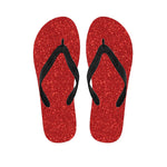 Red Glitter Texture Print Flip Flops