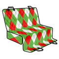 Red Green And White Argyle Pattern Print Pet Car Back Seat Cover