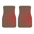 Red Green And White Tartan Pattern Print Front Car Floor Mats