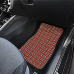Red Green And White Tartan Pattern Print Front Car Floor Mats