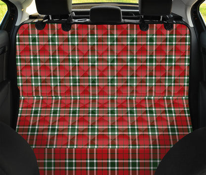 Red Green And White Tartan Pattern Print Pet Car Back Seat Cover