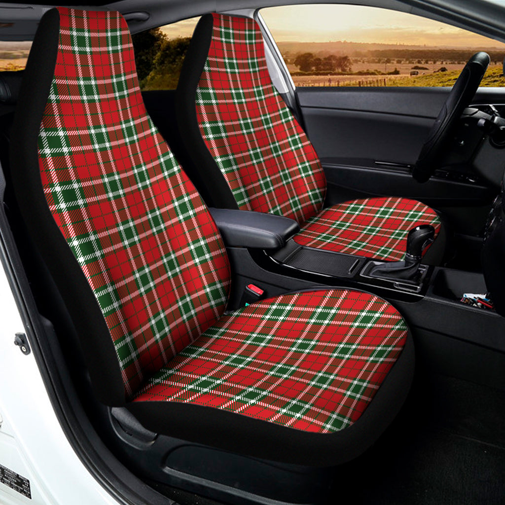 Red Green And White Tartan Pattern Print Universal Fit Car Seat Covers