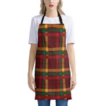 Red Green And Yellow Stewart Print Apron