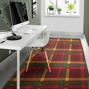 Red Green And Yellow Stewart Print Area Rug