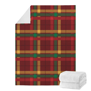 Red Green And Yellow Stewart Print Blanket