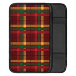 Red Green And Yellow Stewart Print Car Center Console Cover