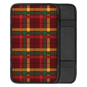 Red Green And Yellow Stewart Print Car Center Console Cover