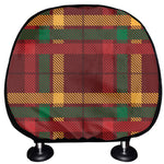 Red Green And Yellow Stewart Print Car Headrest Covers