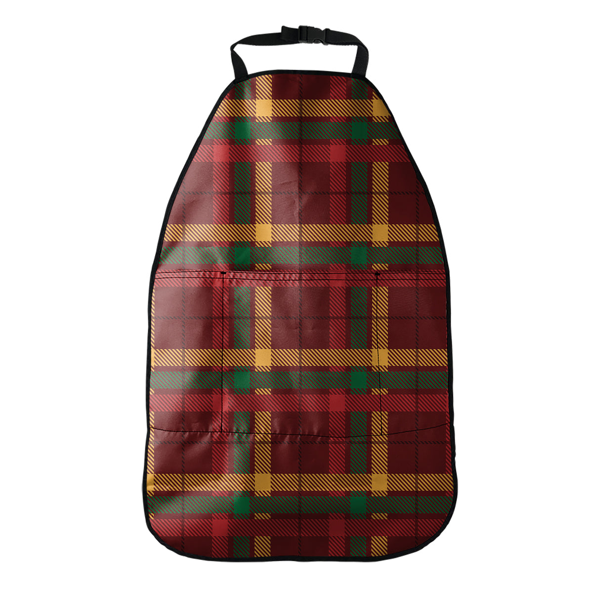 Red Green And Yellow Stewart Print Car Seat Organizers