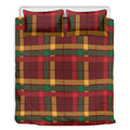 Red Green And Yellow Stewart Print Duvet Cover Bedding Set