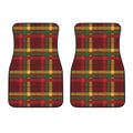 Red Green And Yellow Stewart Print Front Car Floor Mats