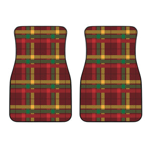 Red Green And Yellow Stewart Print Front Car Floor Mats