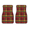 Red Green And Yellow Stewart Print Front Car Floor Mats