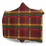 Red Green And Yellow Stewart Print Hooded Blanket