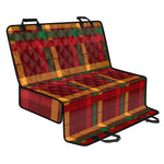 Red Green And Yellow Stewart Print Pet Car Back Seat Cover