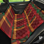 Red Green And Yellow Stewart Print Pet Car Back Seat Cover